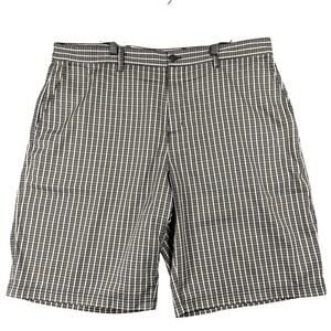 Adidas Golf Shorts Mens‎ Size 38 Plaid Beige Checkered Athleisure Activewear